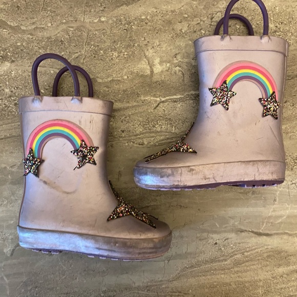 Play condition purple sparkle sate rain boots size 5 - Picture 3 of 3